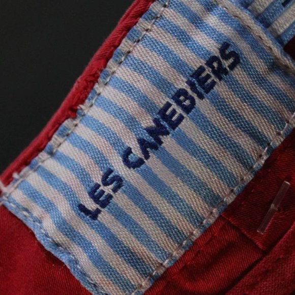 NEW Les Canebiers Straight Trousers Red Size Large - Picture 7 of 9